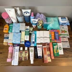 Sephora Skincare Collection with Pink and Blue Accents